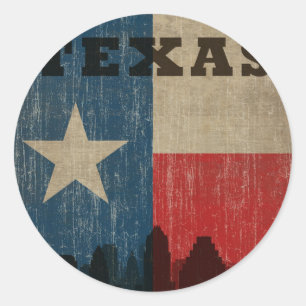Sticker Rond Le Texas vintage