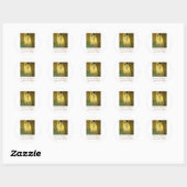 Sticker Rond Le thème Mariage Kiss (Feuille)
