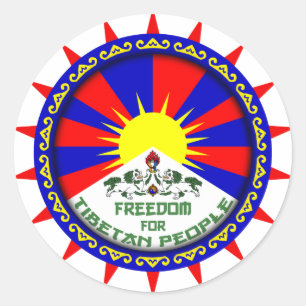 Sticker Rond le Thibet libre
