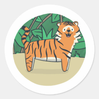 Sticker Rond Le tigre