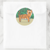 Sticker Rond Le tigre (Sac)