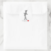Sticker Rond Le Tin Woodsman "Si seulement j'avais un coeur" (Sac)