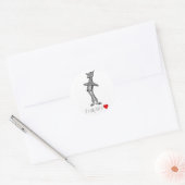 Sticker Rond Le Tin Woodsman "Si seulement j'avais un coeur" (Enveloppe)