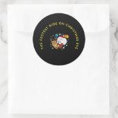 Sticker Rond le trajet le plus rapide la veille de Noël (Sac)