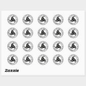 Sticker Rond Le Triskele | Triple Corne d'Odin (Feuille)