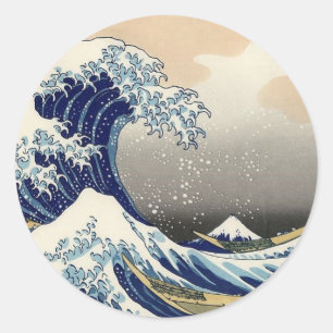 Sticker Rond Le tsunami