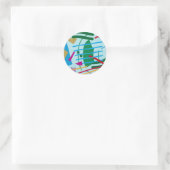 Sticker Rond Le tsunami (Sac)