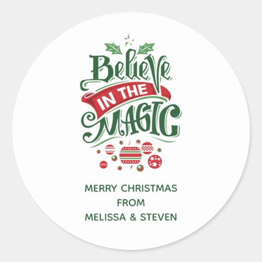 Sticker Rond Le Typographe du Magic Christmas (Devant)