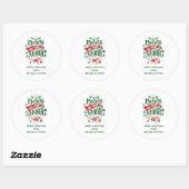 Sticker Rond Le Typographe du Magic Christmas (Feuille)