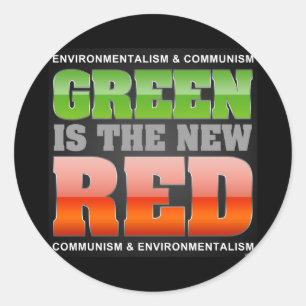 Sticker Rond Le vert est le nouveau rouge