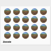 Sticker Rond Le Vignoble Vert par Vincent van Gogh (Feuille)