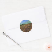 Sticker Rond Le Vignoble Vert par Vincent van Gogh (Enveloppe)