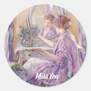 Sticker Rond Le Violet Kimono, Mlle You