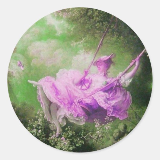Sticker Rond LE violet vert SWING violet violet (Devant)