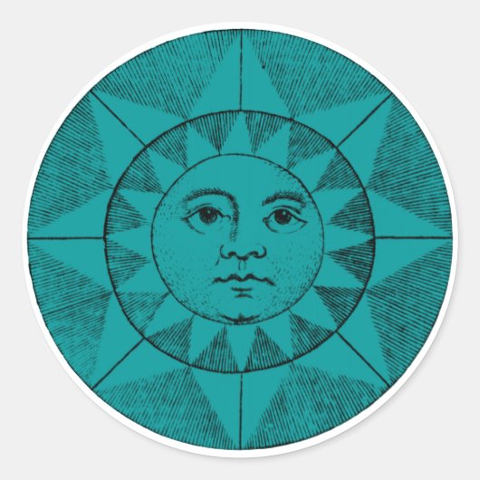 Sticker Rond le visage du soleil (Devant)