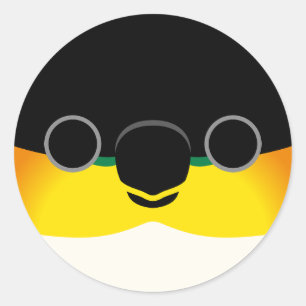 Sticker Rond Le visage d'un caïque à tête noire