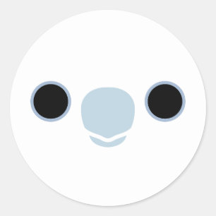 Sticker Rond Le visage d'un cockatoo Solomons
