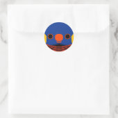 Sticker Rond Le visage d'un lorikeet coco (Sac)