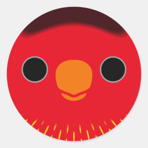 Sticker Rond Le visage d'un Lorikeet de fées