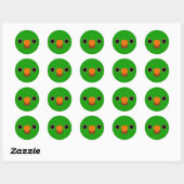 Sticker Rond Le visage d'un lorikeet Palm (Feuille)