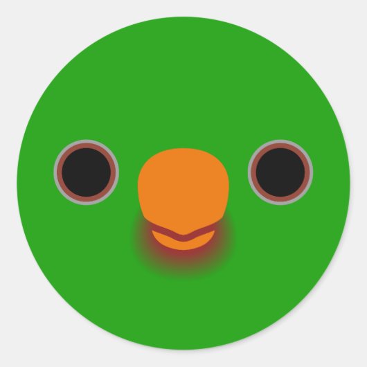 Sticker Rond Le visage d'un lorikeet Palm (Devant)