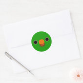 Sticker Rond Le visage d'un lorikeet Palm (Enveloppe)
