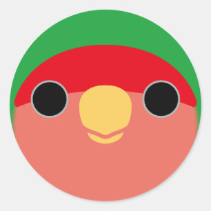 Sticker Rond Le visage d'un lovebird normal à la pêche