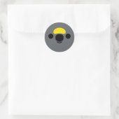 Sticker Rond Le visage d'un perroquet de Meyer (Sac)