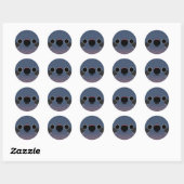 Sticker Rond Le visage d'un perroquet Dusky (Feuille)