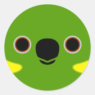 Sticker Rond Le visage d'une amazone à la peau jaune