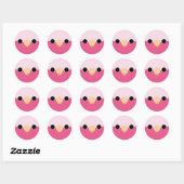 Sticker Rond Le visage d'une Galah (Feuille)