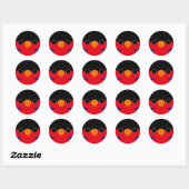 Sticker Rond Le visage d'une gloire noire (Feuille)