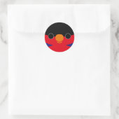 Sticker Rond Le visage d'une gloire noire (Sac)