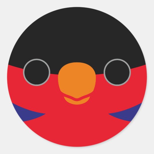 Sticker Rond Le visage d'une gloire noire (Devant)