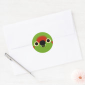 Sticker Rond Le visage d'une macaw à front rouge (Enveloppe)