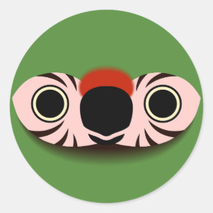 Sticker Rond Le visage d'une mâchoire militaire