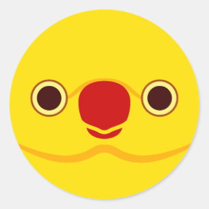 Sticker Rond Le visage d'une perruque à anneau Rose femelle lut