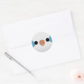 Sticker Rond Le visage d'une perruque de moine bleue (Enveloppe)
