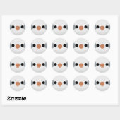 Sticker Rond Le visage d'une perruque de moine gris (Feuille)