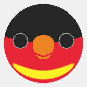 Sticker Rond Le visage d'une sainte pourpre