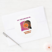 Sticker Rond Le visage souriant du soleil (Enveloppe)
