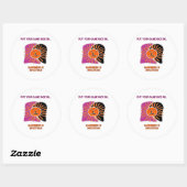 Sticker Rond Le visage souriant du soleil (Feuille)