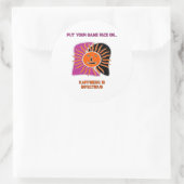 Sticker Rond Le visage souriant du soleil (Sac)