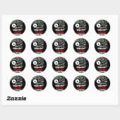 Sticker Rond Le visage zombie de la catastrophe (Feuille)