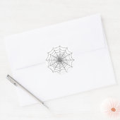 Sticker Rond Le Web d'un simple araignée (Enveloppe)