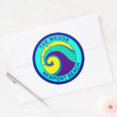 Sticker Rond Le Wedge, Newport Beach (Enveloppe)