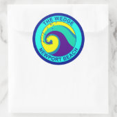 Sticker Rond Le Wedge, Newport Beach (Sac)