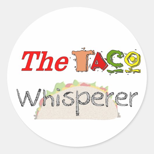 Sticker Rond Le Whisperer de Taco (Devant)