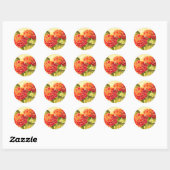 Sticker Rond Le Zinnia fleurit l'autocollant (Feuille)