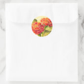 Sticker Rond Le Zinnia fleurit l'autocollant (Sac)